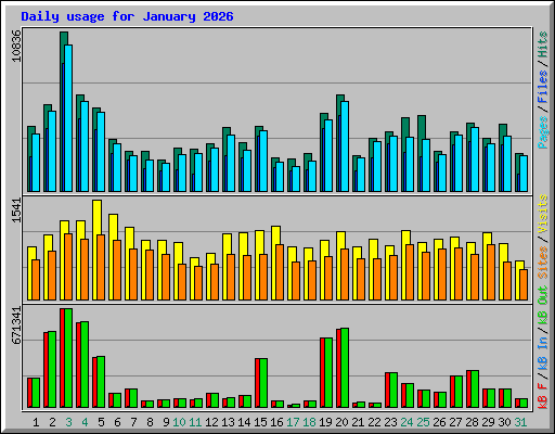 Daily usage for January 2026