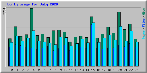 Hourly usage for July 2026